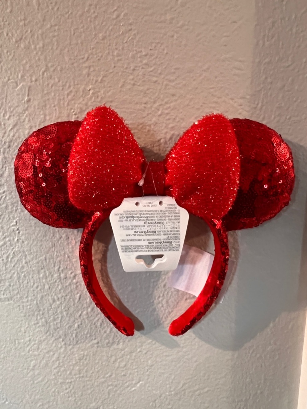 Disney Red Sequin Minnie Mouse Ears Headband